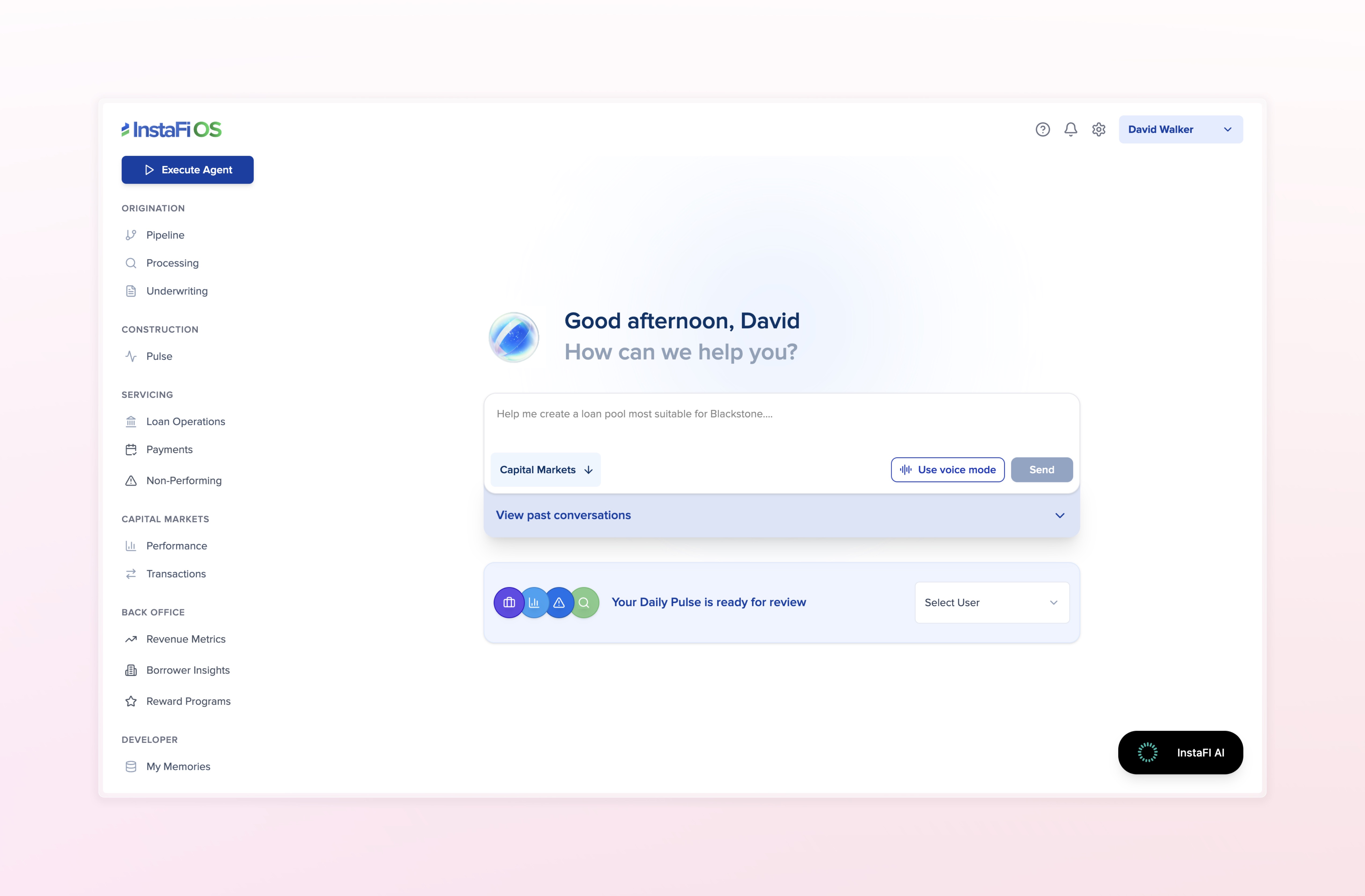 Instafi Platform Preview